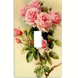 New ⭐️ Shabby Chic Roses Lights Switch Cover